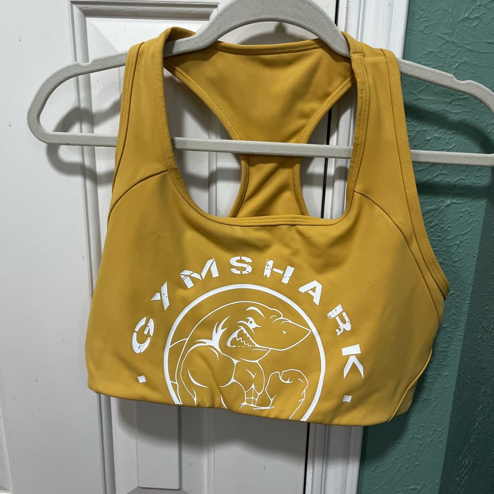 Yellow gymshark sports bra size XXL